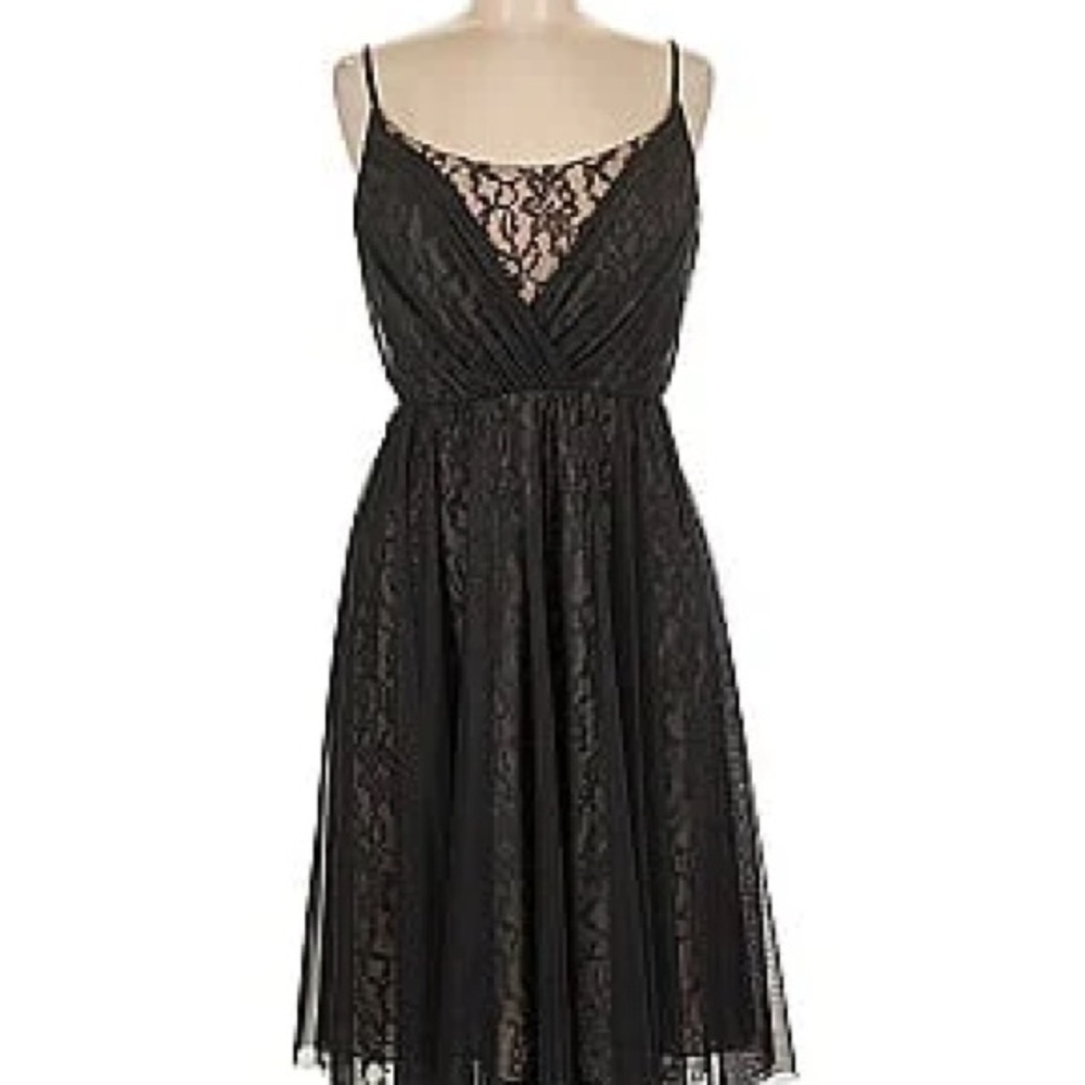 Maggy London | Lace Fit & Flare Dress w/ Overlay
